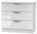 Camden White Gloss 3 Drawer Small Chest