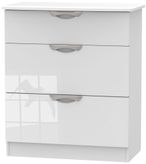 Camden White Gloss 3 Drawer Deep Chest