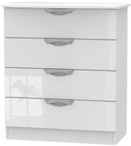 Camden White Gloss 4 Drawer Chest