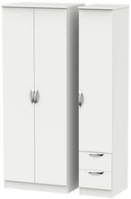 Camden Grey 3 Door Tall Triple Wardrobe - RHF 2 Drawers