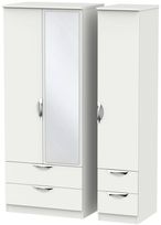 Camden Grey 3 Door Combi Wardrobe - 1 Mirror