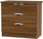 Camden Walnut Effect 3 Drawer Small Chest