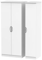 Camden White Matt 3 Door Triple Wardrobe