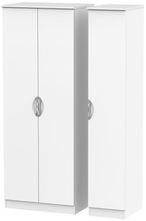 Camden White Matt 3 Door Tall Triple Wardrobe