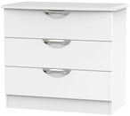 Camden White Matt 3 Drawer Small Chest
