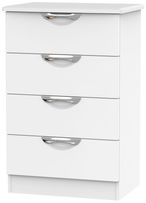 Camden White Matt 4 Drawer Midi Chest