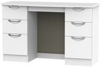 Camden White Matt 6 Drawer Double Dressing Table