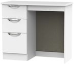 Camden White Matt 3 Drawer Single Dressing Table