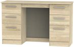 Contrast Oak Effect 6 Drawer Double Dressing Table