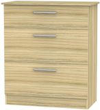 Contrast Modern Oak 3 Drawer Deep Chest