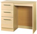 Contrast Elm Wood 3 Drawer Single Dressing Table