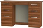 Contrast Noche Walnut 6 Drawer Double Dressing Table