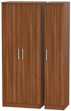 Contrast Noche Walnut 3 Door Tall Triple Wardrobe