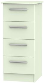 Contrast Cream 4 Drawer Narrow Chest