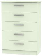 Contrast Cream 5 Drawer Chest
