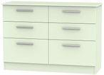 Contrast Cream 6 Drawer Midi Chest