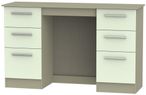 Contrast Cream and Mushroom 6 Drawer Double Dressing Table