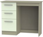 Contrast Cream and Mushroom 3 Drawer Single Dressing Table