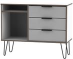 Hong Kong Grey and White 95cm TV Unit with Hairpin Legs