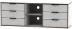 Hong Kong Grey and White 150cm TV Unit with Glides Legs