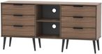 Hong Kong Walnut Effect 150cm TV Unit with Wooden Legs