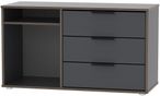Hong Kong Graphite 95cm TV Unit with Glides Legs