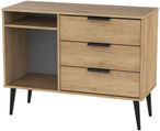 Hong Kong Oak Effect 95cm TV Unit with Wooden Legs
