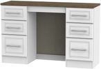 Kent White Ash and Oak 6 Drawer Double Dressing Table