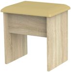 Knightsbridge Oak Effect Padded Dressing Stool