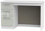 Knightsbridge Cashmere Gloss and White 3 Drawer Desk