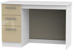Knightsbridge Mushroom and White 3 Drawer Desk