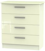 Knightsbridge Cream Gloss 4 Drawer Chest