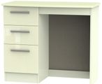 Knightsbridge Cream Gloss 3 Drawer Single Dressing Table
