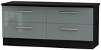 Knightsbridge Grey Gloss and Black Bed Box