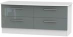 Knightsbridge Grey Gloss and White Bed Box