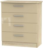 Knightsbridge Mushroom and Oak Effect 4 Drawer Chest