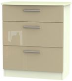 Knightsbridge Mushroom and Cream 3 Drawer Deep Chest