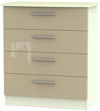 Knightsbridge Mushroom and Cream 4 Drawer Chest