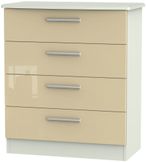 Knightsbridge Mushroom and Cashmere Matt 4 Drawer Chest