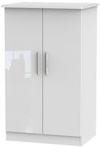 Knightsbridge White Gloss Midi Wardrobe