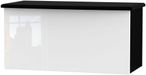 Knightsbridge White Gloss and Black Blanket Box