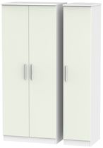 Knightsbridge Cashmere Matt and White 3 Door Triple Wardrobe