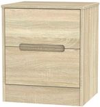 Monaco Oak Effect 2 Drawer Bedside Cabinet
