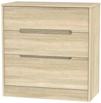 Monaco Oak Effect 3 Drawer Deep Chest