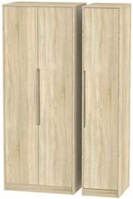 Monaco Oak Effect 3 Door Tall Triple Wardrobe
