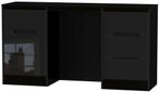 Monaco Black Gloss 6 Drawer Double Dressing Table