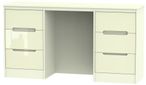 Monaco Cream Gloss 6 Drawer Double Dressing Table