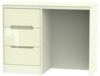 Monaco Cream Gloss 3 Drawer Single Dressing Table
