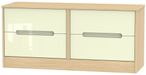 Monaco Cream Gloss and Light Oak Bed Box