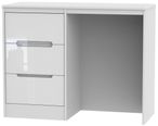 Monaco White Gloss 3 Drawer Single Dressing Table